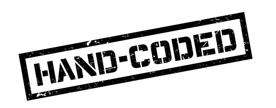 Hand-coded rubber stamp Stockillustratie