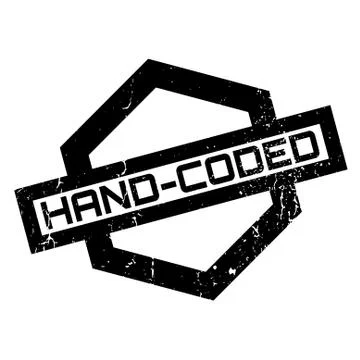 Hand-Coded rubber stamp Stockillustratie
