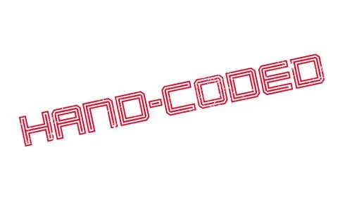 Hand-Coded rubber stamp Stockillustratie