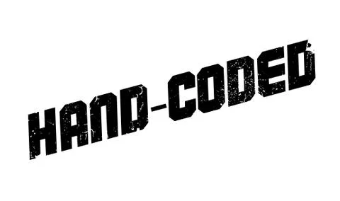 Hand-Coded rubber stamp Stockillustratie