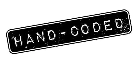 Hand-Coded rubber stamp Stockillustratie