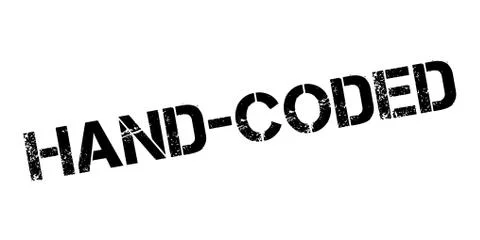 Hand-Coded rubber stamp Stockillustratie