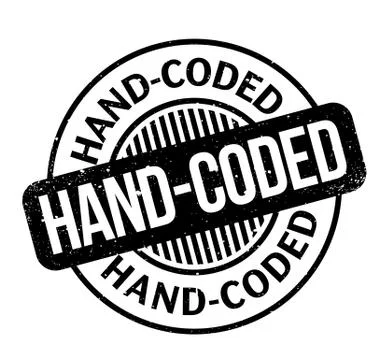 Hand-Coded rubber stamp Stockillustratie
