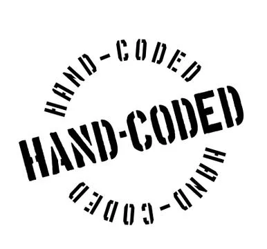 Hand-Coded rubber stamp Stockillustratie