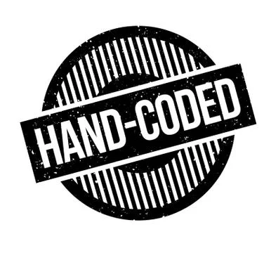 Hand-Coded rubber stamp Stockillustratie