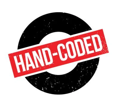 Hand-Coded rubber stamp Stockillustratie