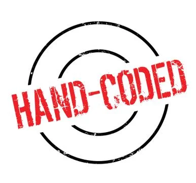 Hand-Coded rubber stamp Stockillustratie