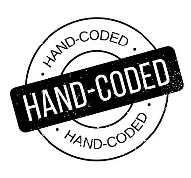 Hand-Coded rubber stamp Stockillustratie