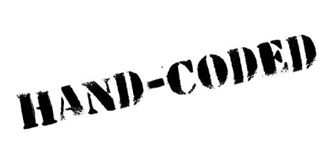 Hand-Coded rubber stamp Stockillustratie