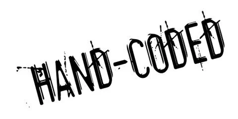 Hand-Coded rubber stamp Stockillustratie