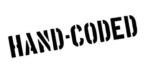 Hand-Coded rubber stamp Stockillustratie