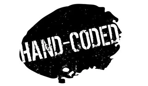 Hand-Coded rubber stamp Stockillustratie