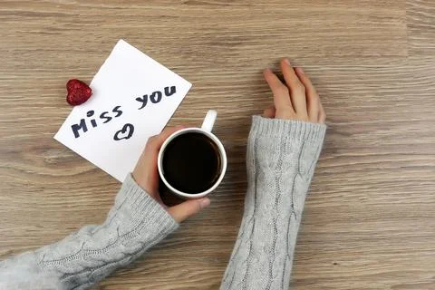 Hand coffee background couple Stock Photos