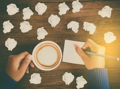 Hand with coffee cup Stock Photos