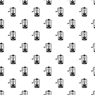 Hand coffee grinder seamless pattern for coffee shop Stock Illustration