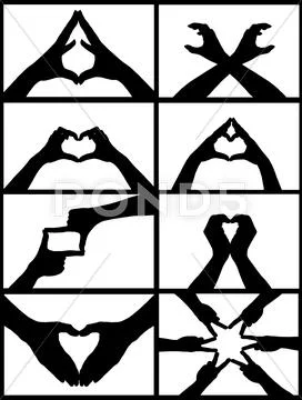 Hand Collage Stock Illustration