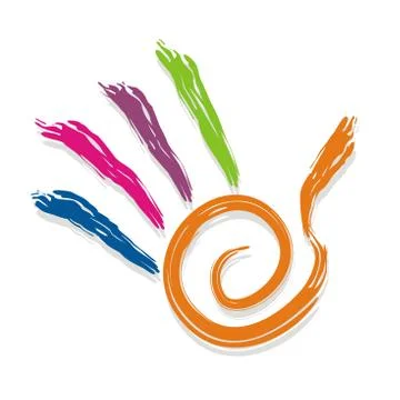Hand colorful Stock Illustration