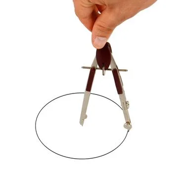 Hand with compasses Stock Photos