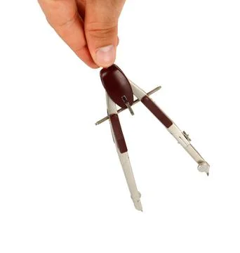 Hand with compasses Stock Photos