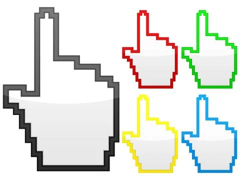 Hand computer cursor 库存插图