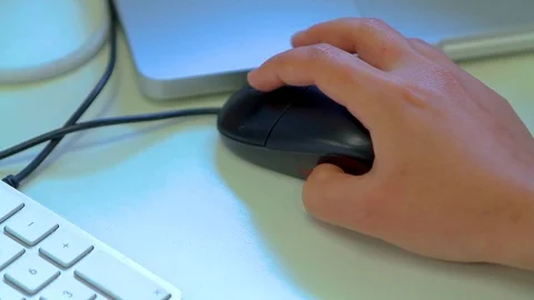 Hand with computer mouse 01 Stock Footage 89568400