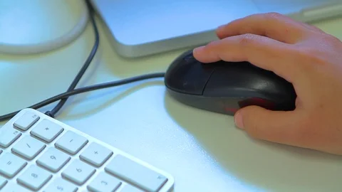 Hand with computer mouse 02 Stock Footage 89568442