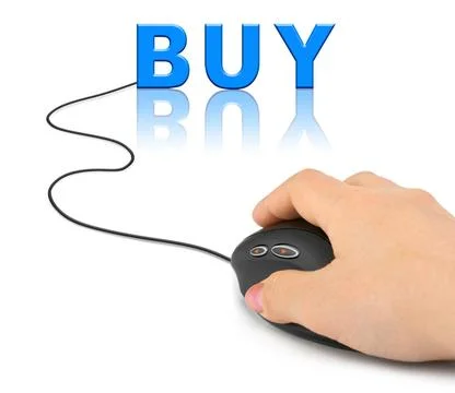 Hand with computer mouse and word Buy Hand with computer mouse and word Bu... Fotos de archivo