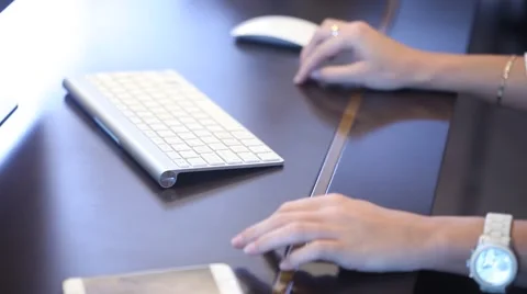 Hand with Computer Mouse Stock Footage 68972092