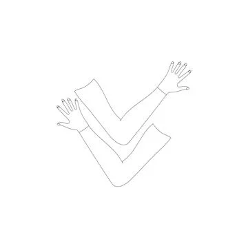 Hand concept. Collection of gesture high quality vector Stock Illustration