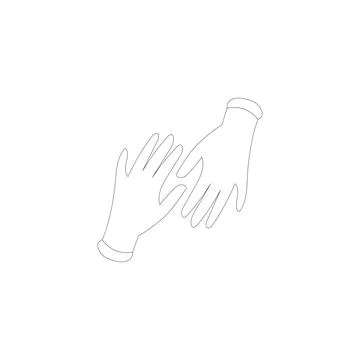 Hand concept. Collection of gesture high quality vector Stock Illustration