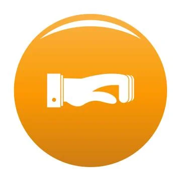 Hand concept icon vector orange イラスト素材