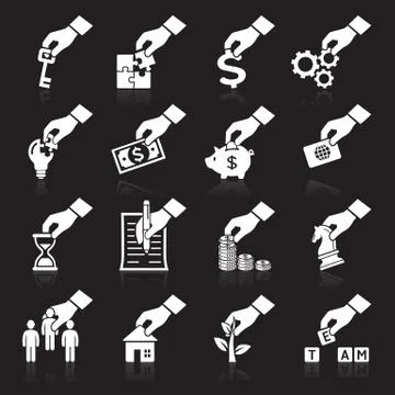 Hand concept icons. vector eps 10. More icons in my portfolio. Stock Illustration