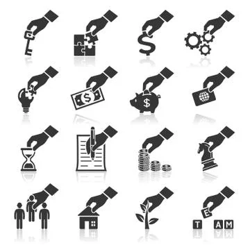 Hand concept icons. vector eps 10. More icons in my portfolio. 스톡 일러스트
