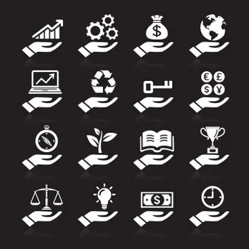 Hand concept icons. vector Stock Illustration