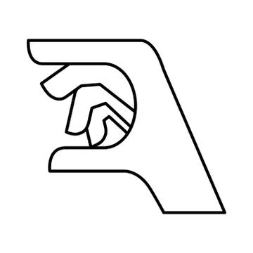 Hand concept. specific gesture with fingers  icon. vector graphi Stock Illustration