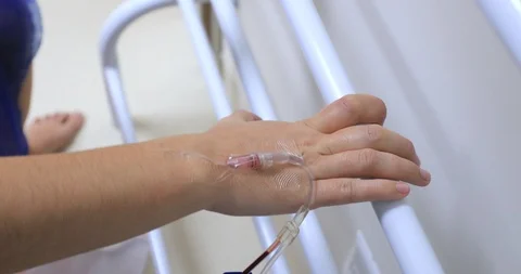 Intravenous Drip In Hand