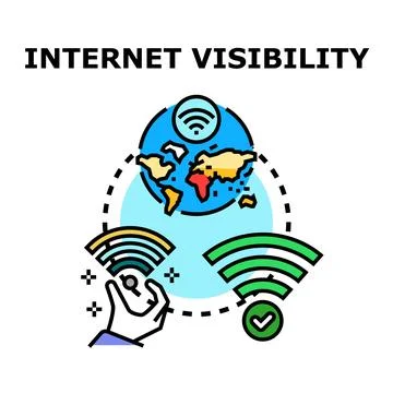 Hand connecting global network, internet visibility concept Stock Illustration