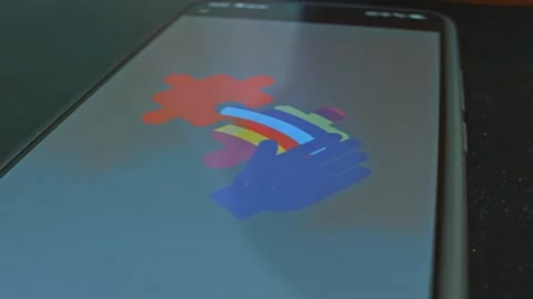 Hand connecting pieces of puzzle of different colors, inclusivity concept Stock Footage 304837219