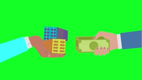 Hand container money Stock Footage 274306845