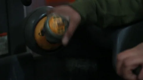 Hand on control stick Stock Footage 77051846