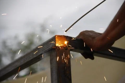 Hand control on touchpad Stock Photos