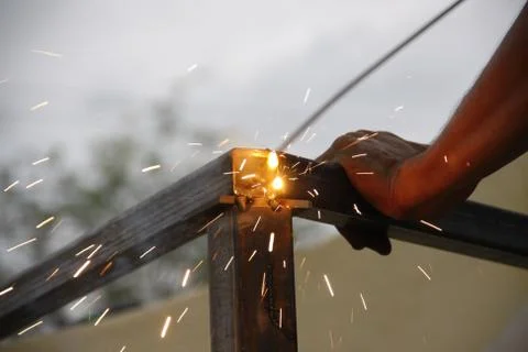 Hand control on touchpad Stock Photos