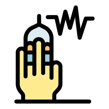 Hand controlling smart home device using mobile app generating wireless signa Stock Illustration