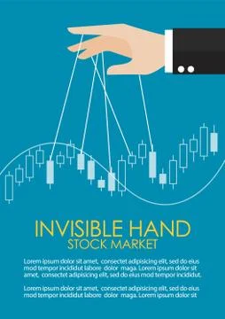 Hand is controlling stock candle stick graph infographic Stock Illustration