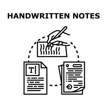 Hand converting ideas into typed and formal documents イラスト素材