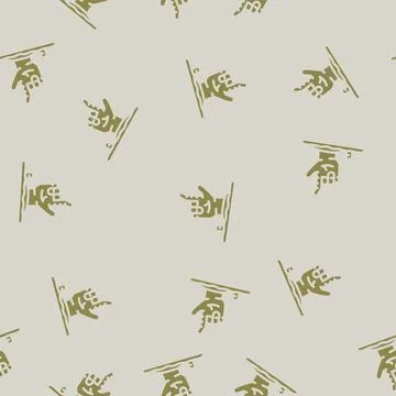 Hand corpse zombie glyph vector seamless pattern Stock Illustration