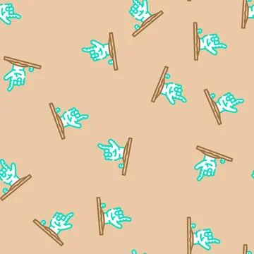 Hand corpse zombie vector seamless pattern Stock Illustration