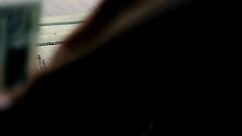 Hand Counting bundle of twenty dollar banknotes, close up. Dollar paper mon.. Video stock 266475868