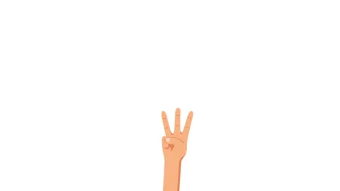 Hand Counting Finger Signs Background Video stock 288530289