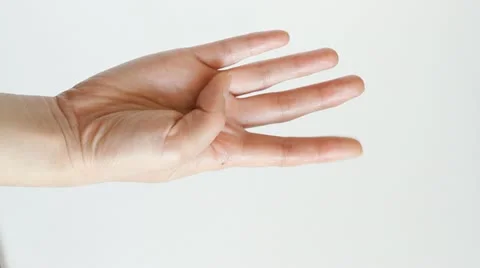 Hand counting to five Stock Footage